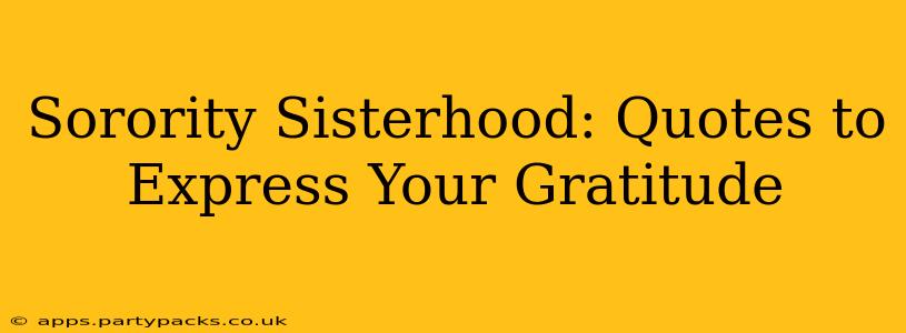 Sorority Sisterhood: Quotes to Express Your Gratitude